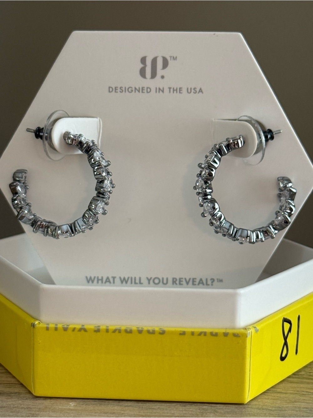 Bomb Party OG Earrings “Dazzle Me Hoops” Brand New! #81